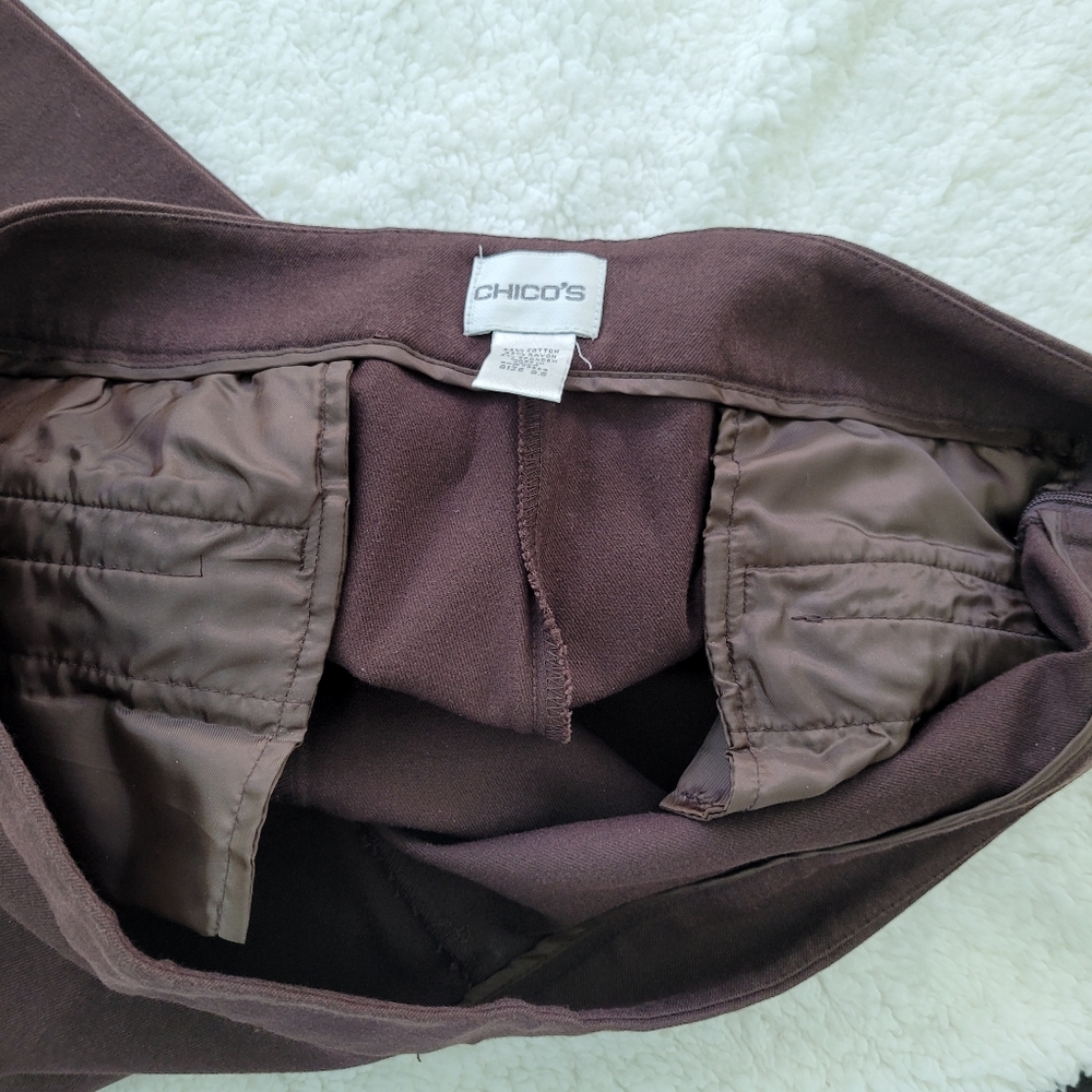 Chico's Getaway Pant Sz 2.5=14, Brown - Picture 8 of 10